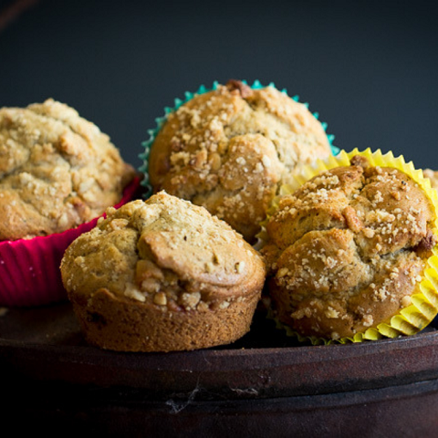 Freshly baked muffins made with roasted wattleseed