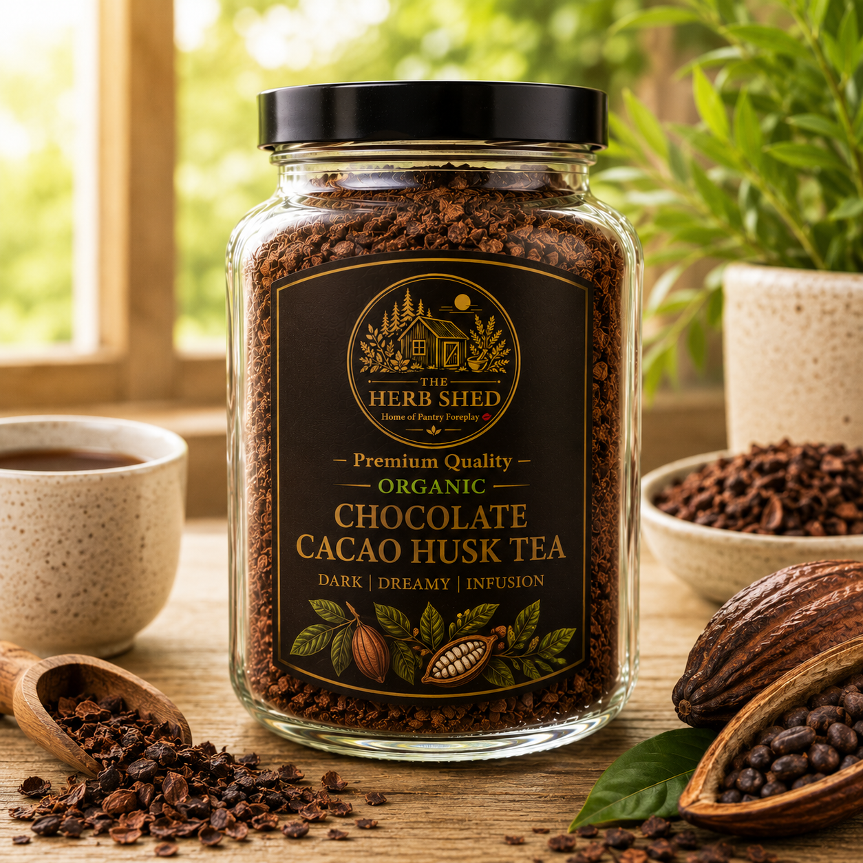 Cacao Husk Tea | Organic | Chocolate Shell Infusion | Dark & Dreamy