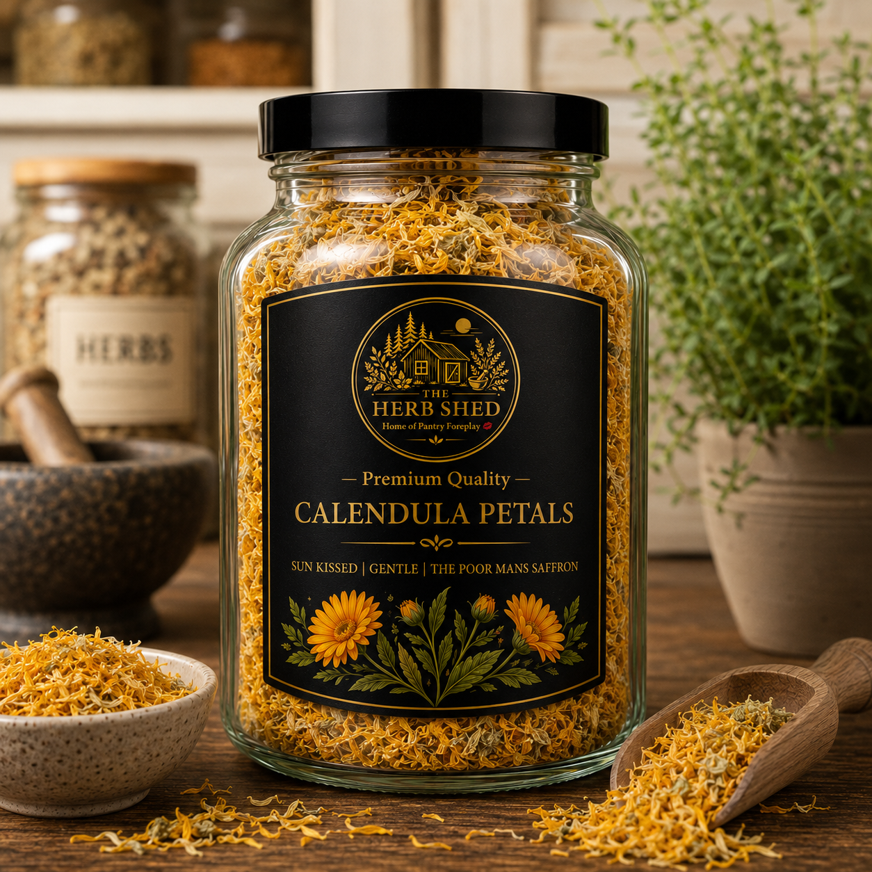Calendula Petals | Dried | Golden | Sun-Kissed & Gentle