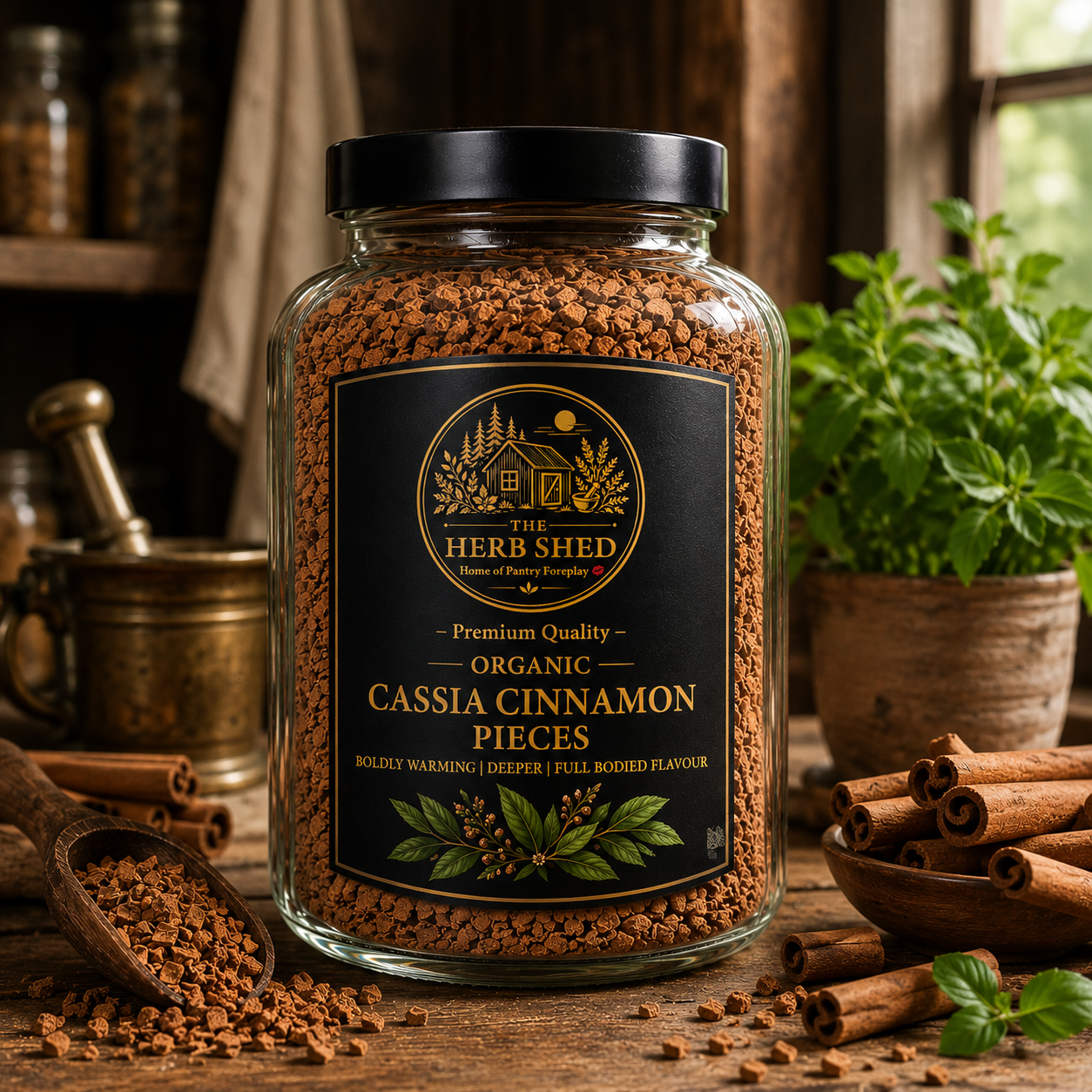 Cassia Cinnamon Pieces | Organic | Dried Bark Infusion | Boldly Warming
