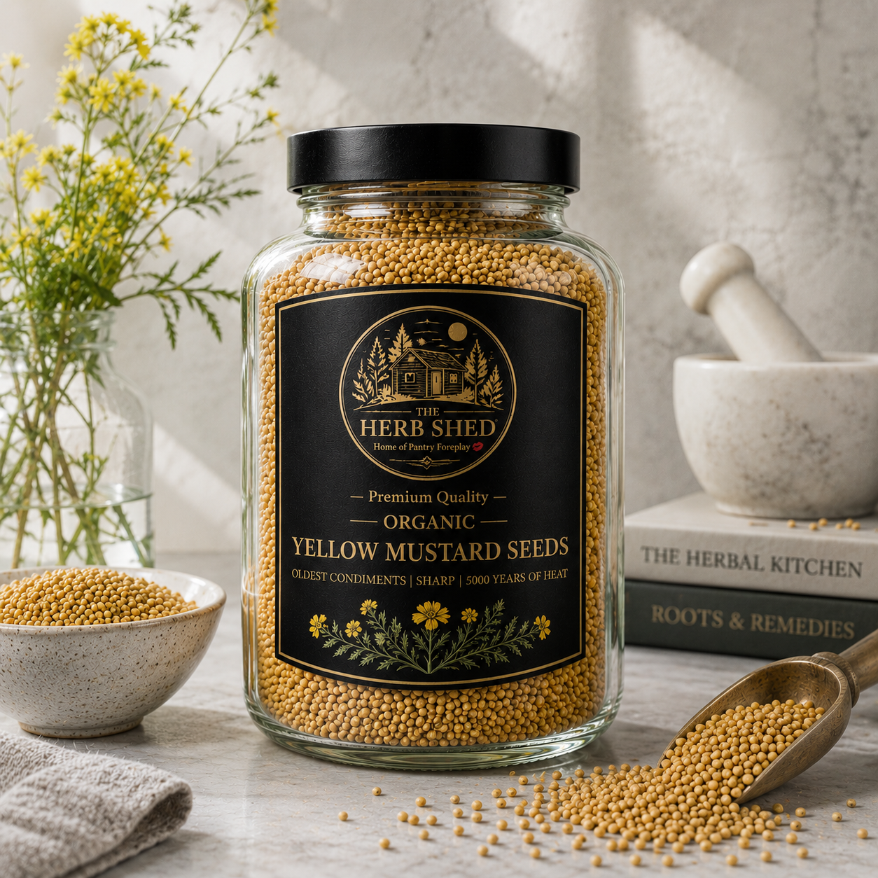 Yellow Mustard Seeds | Organic | Piquant | Sharp & Essential