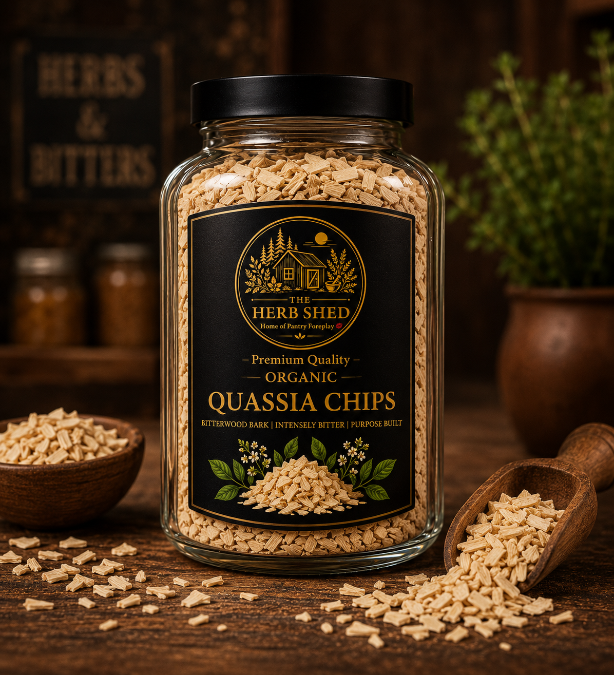 Quassia Chips | Bitterwood Bark | Natural Garden Use | Intensely Bitter