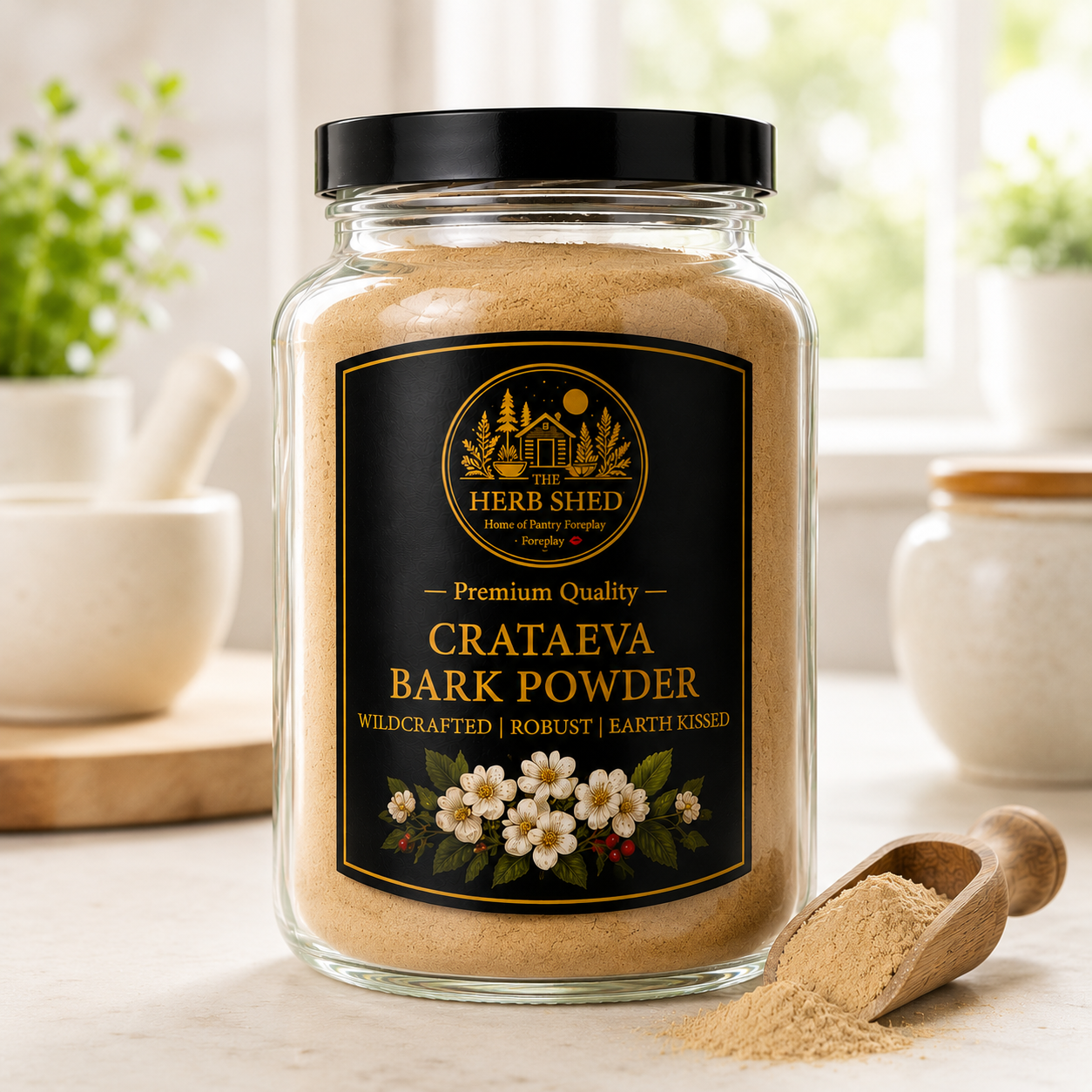 Crataeva Bark Powder jar from The Herb Shed Wollongong