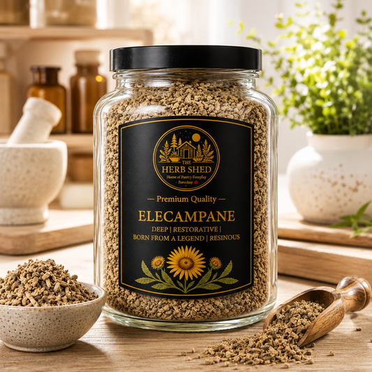 Elecampane root jar from The Herb Shed Wollongong