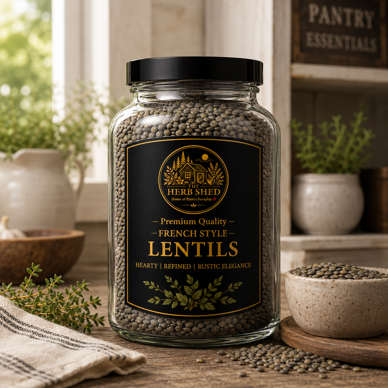 French style lentils jar from The Herb Shed Wollongong