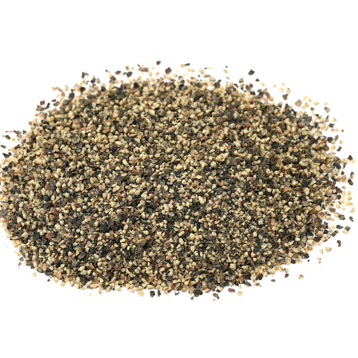Cracked Black Pepper displayed in a loose pile, from The Herb Shed Wollongong Australia.
