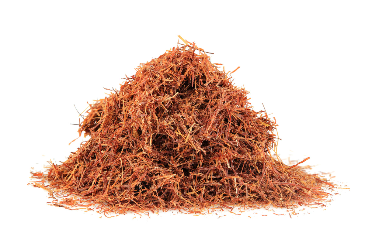 Loose dried cornsilk showing its fine reddish-brown strands, from The Herb Shed Wollongong Australia.
