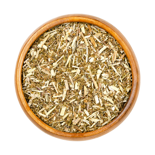 Loose dried organic Sweet Annie Chinese Wormwood in a bowl