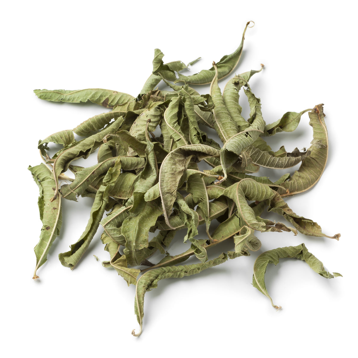 Organic Vervain from The Herb Shed Wollongong showing the dried cut leaves and stems with their naturally varied green and brown colouring and leafy texture.