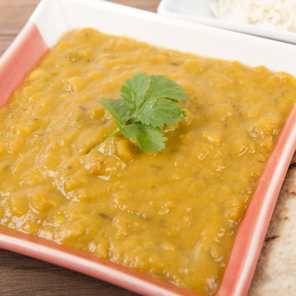 Yellow Split Peas prepared in a creamy curry-style dish, from The Herb Shed Wollongong Australia.