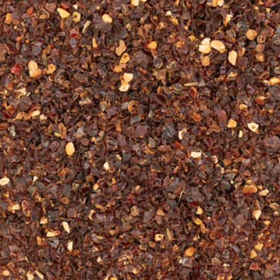 Close-up of rosehip granules – bright tangy fruit from The Herb Shed Wollongong