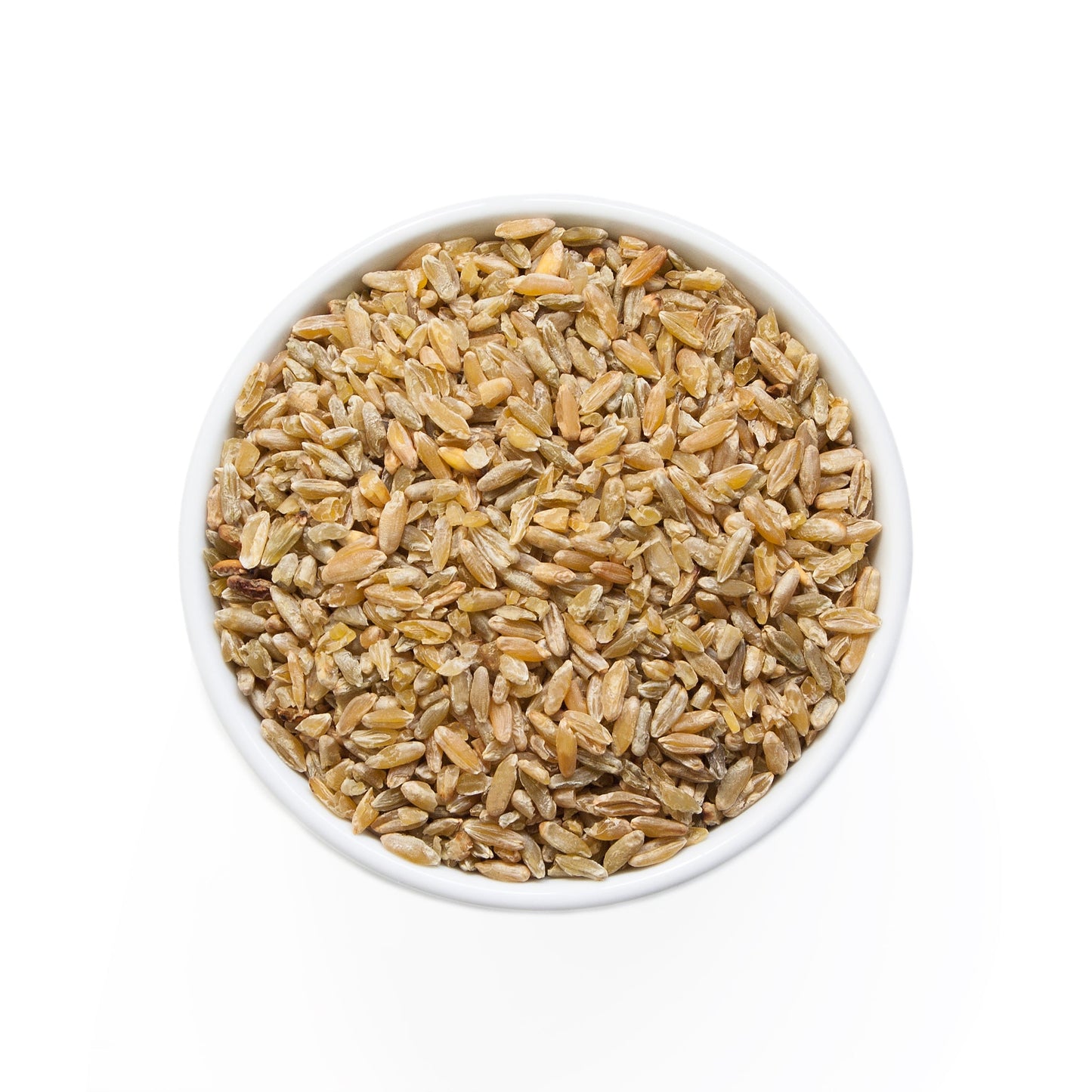 Close-up of whole freekeh grain